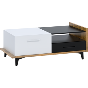WIP Konferenčný stolík BOX-03 Farba: dub burgun / biela / čierna 