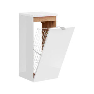 ArtCom Kúpeľňová zostava CAPRI White Capri | biela: Nízka spodná skrinka s košom 811