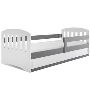 BMS Detská posteľ Classic 1 Farba: Sivá / biela, Rozmer.: 160 x 80 cm