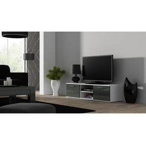 ArtCam TV stolík SOHO 140 cm Farba: Biela/sivý lesk