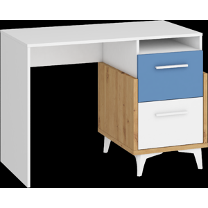 WIP Písací stôl HEY-03 |105 Farba: Dub artisan/biela/modrá