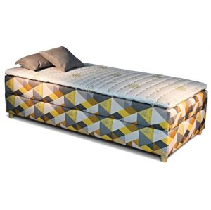 New Design  Čalúnená posteľ NOVO + topper Rozmer.: 90 x 200 cm