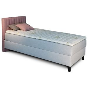 New Design  Čalúnená posteľ NOVO s krátkym čelom | Ľavá varianta + topper Rozmer.: 80 x 200 cm