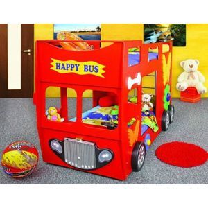 Artplast Detská poschodová posteľ HAPPY BUS | červený