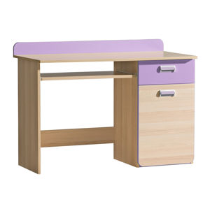 Dolmar Písací stolík CORNETO L10 Farba: Jaseň coimbra / fialová