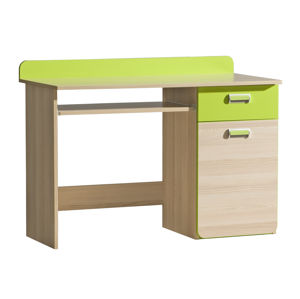 Dolmar Písací stolík CORNETO L10 Farba: Jaseň coimbra / zelená