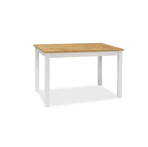 Signal Jedálenský stôl ADAM | 100 x 60 cm Farba: dub wotan / biely mat