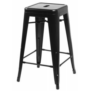 ArtD Barová stolička PARIS 75 cm inšpirovaná Tolix | čierna
