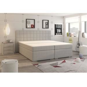Boxspringová posteľ, 160x200, sivá, NAPOLI KOMFORT