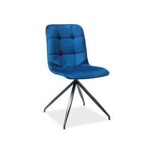 Signal Jedálenská stolička Texo Velvet Farba: Modrá / Bluvel 86