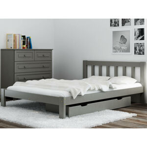 ArtMag Manželská posteľ OFELIA sivá | 160 x 200 cm
