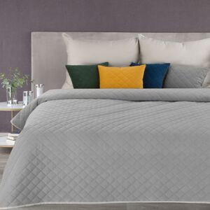 ArtFir Prikrývka na posteľ MILO | strieborná 220 x 240 cm