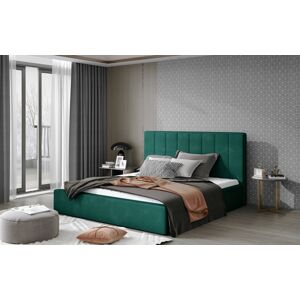 ArtElta Manželská posteľ AUDREY s úložným priestorom | 160 x 200 cm Farba: Zelená / Kronos 19