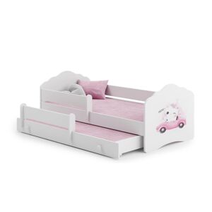 ArtAdrk Detská posteľ CASIMO II | s prístelkou a zábranou Prevedenie: Mačička v aute