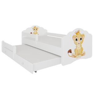 ArtAdrk Detská posteľ CASIMO II | s prístelkou a zábranou Prevedenie: Levík
