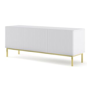 ARTBm Tv stolík RAVENNA B 3D 150  | biely matný Prevedenie: Biela matná / zlatá podnož
