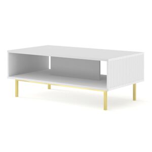 ARTBm Konferenčný stolík RAVENNA B 90 | biela matná Prevedenie: Biela matná / zlatá podnož