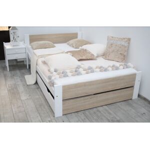 Elvisia Manželská posteľ LEA | 160 x 200 cm Farba: dub sonoma