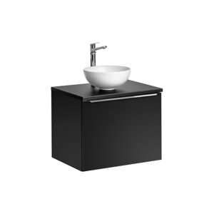 ArtCom Kúpeľňová skrinka s umývadlom a doskou SANTA FE Black DU60/1 | 60 cm