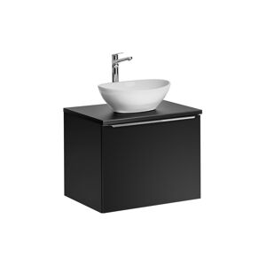 ArtCom Kúpeľňová skrinka s umývadlom a doskou SANTA FE Black DU60/2 | 60 cm