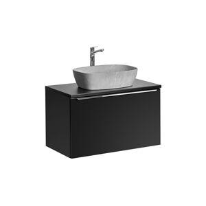 ArtCom Kúpeľňová skrinka s umývadlom a doskou SANTA FE Black DU80/1 | 80 cm