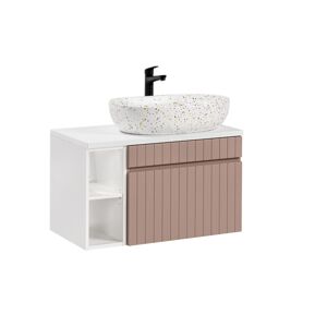 ArtCom Kúpeľňová skrinka s umývadlom a doskou ICONIC Rose DU80/1 | 80 cm