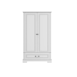 ArtBel Šatníková skriňa INES 2-dverová | biela vysoká