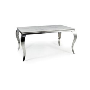 Signal Jedálenský stôl PRINCE CERAMIC | biely lesk 90 x 150 cm