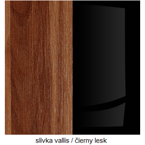 WIP Skriňa VERIN | 06 Farba: Slivka Vallis / čierny lesk