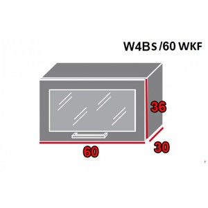 ArtExt Kuchynská linka Florence - mat Kuchyňa: Horná skrinka W4BS/60 WKF / rám vo farbe dvierok (ŠxVxH) 60 x 36 x 32,5 cm