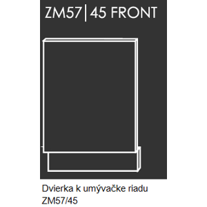 ArtExt Kuchynská linka Florence - mat Kuchyňa: Dvierka k umývačke riad ZM57/45 / 45 cm