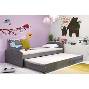 BMS Detská posteľ s prístelkou LILI 2 Farba: Grafit - grafit