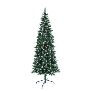 Vianočný stromček so šiškami, posnežený, 210cm, CHRISTMAS TYP 2