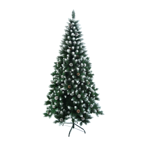 Vianočný stromček so šiskami, posnežený, 220cm, CHRISTMAS TYP 4