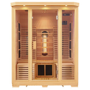 Juskys Infračervená sauna/ tepelná kabína Helsinki 150 s triplexným vykurovacím systémom a drevom Hemlock