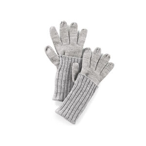 Pletené rukavice, sivé s melírom
