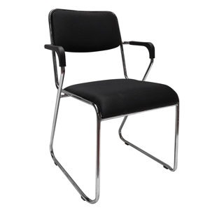 Stohovateľná stolička, čierna, ILHAM