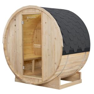 Juskys Vonkajšia sudová sauna Spitzbergen M dĺžka 120 cm priemer 180 cm (3,6 kW)
